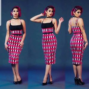 Pinup Couture Harlequin Evangeline Dress